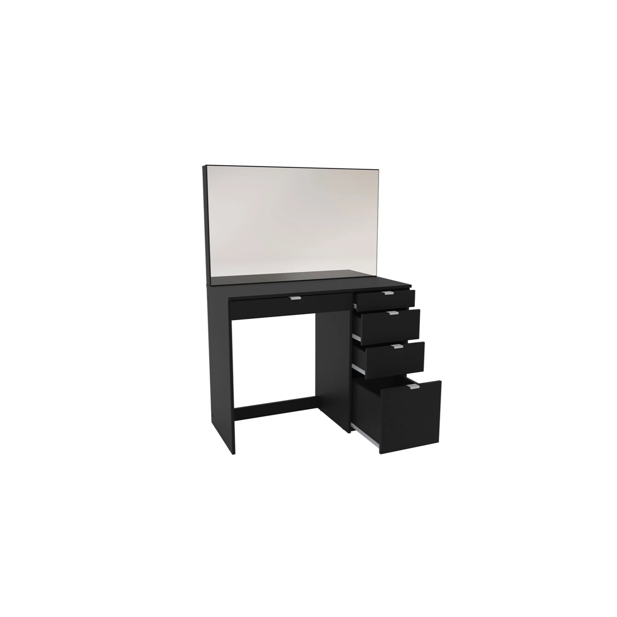 Ava 5 Drawer Dressing Table Black - Image 4