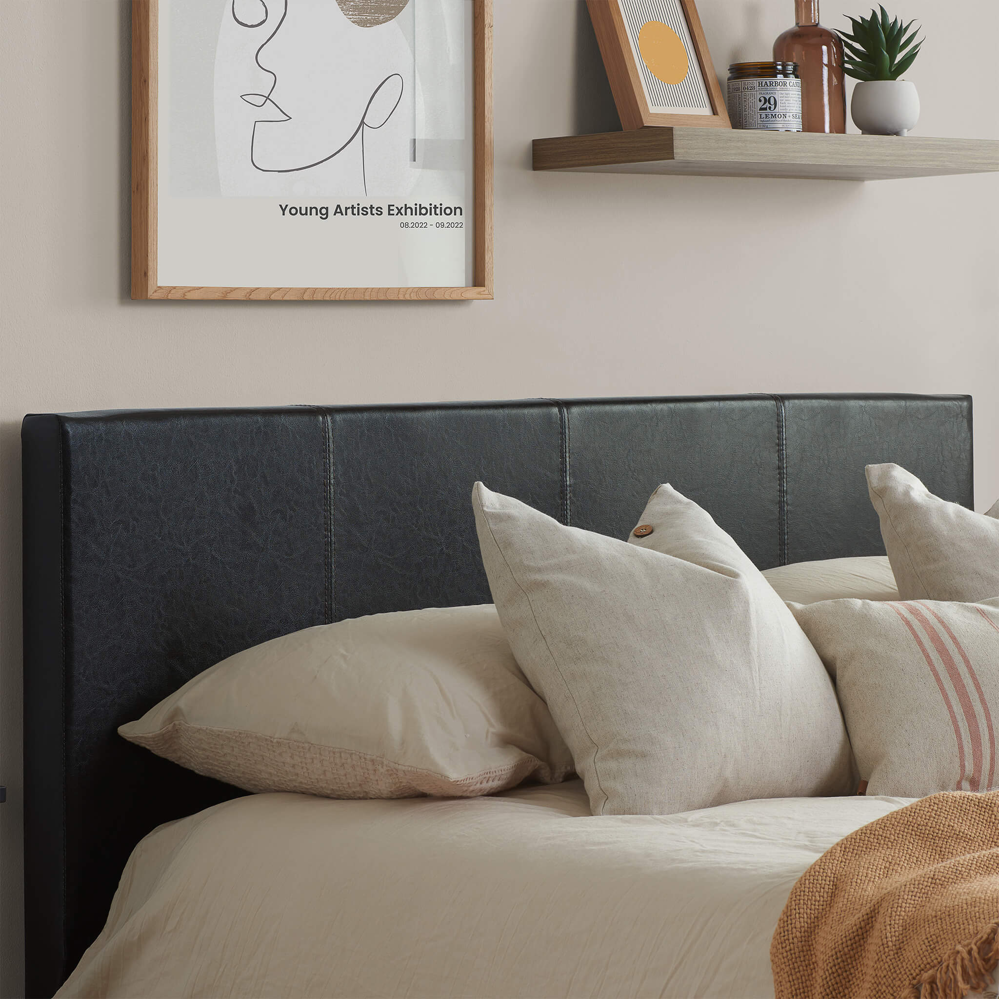 Berlin Brown Faux Leather Ottoman Bed Frame - Image 3