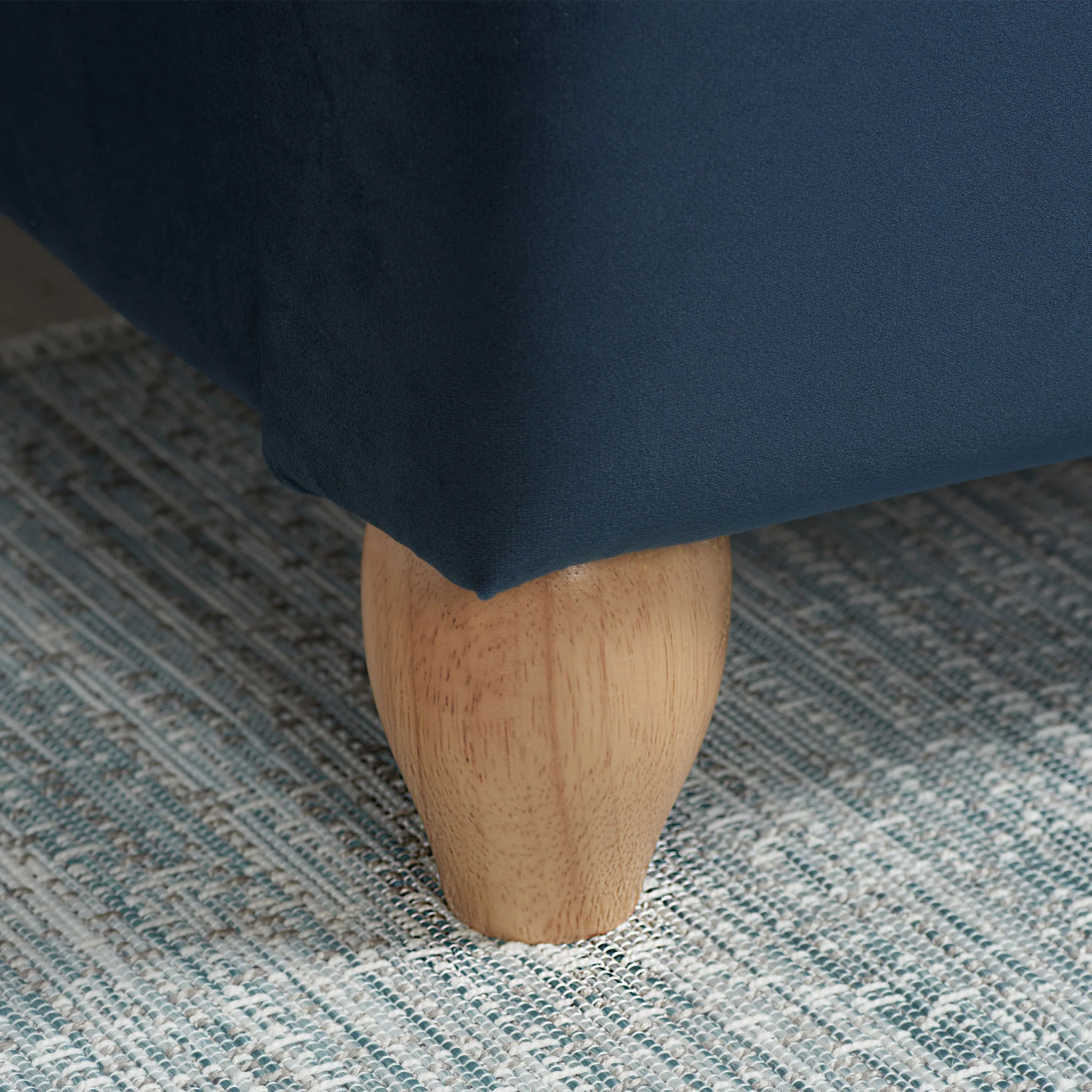 Brompton Blue Fabric Bed Frame - Image 4
