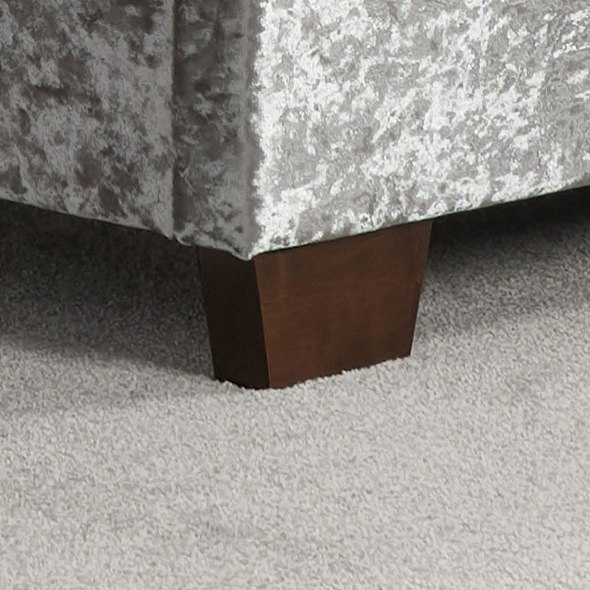 Cologne Steel Crushed Velvet Fabric Bed Frame - Image 4