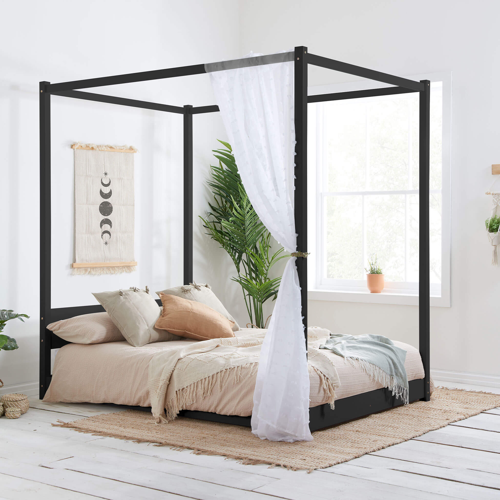 Darwin Four Poster Bed Black
