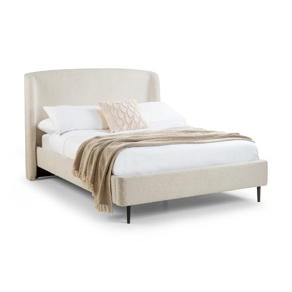 Eden Ivory Boucle Bed - Image 2
