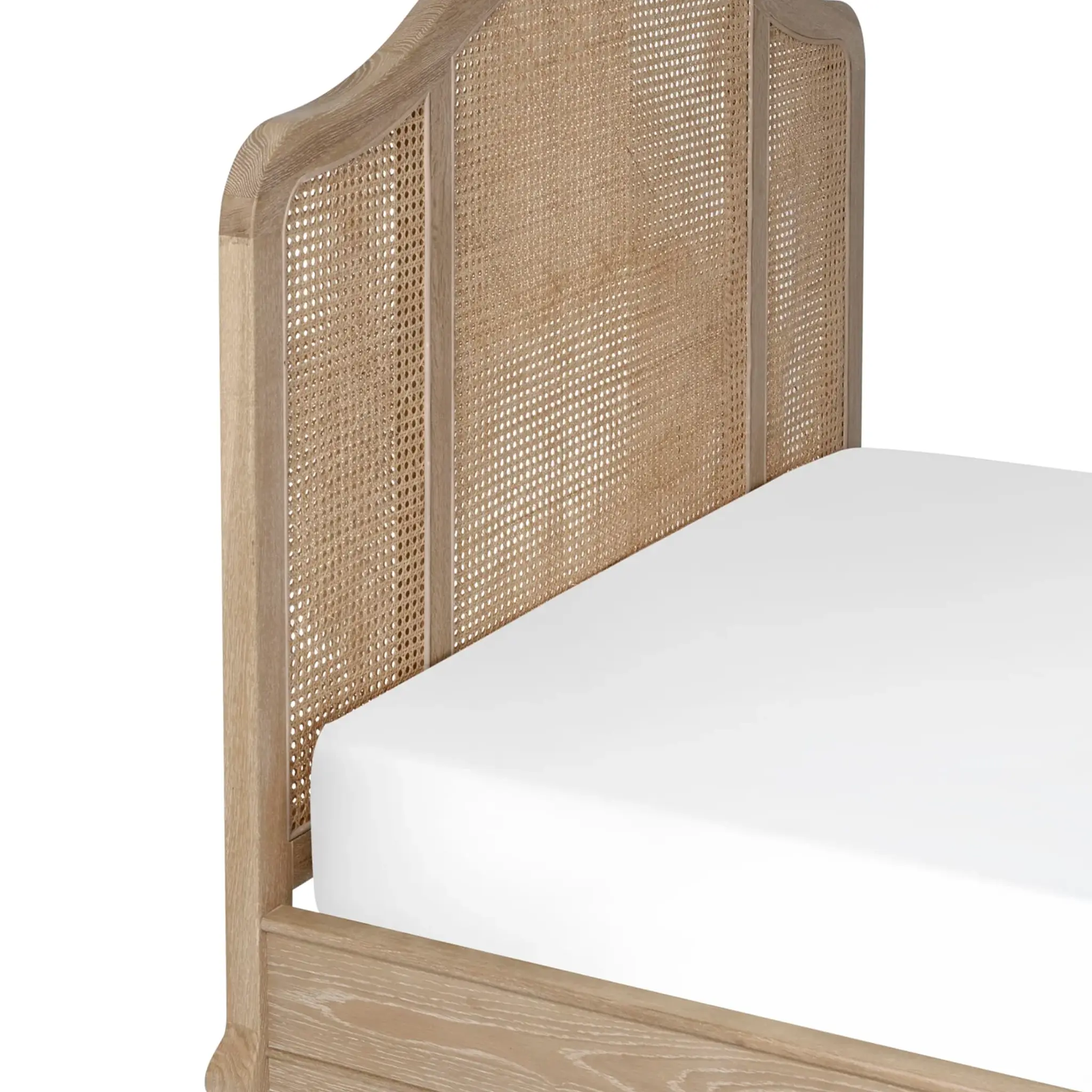 Fleur Rattan Oak Bed - Image 3