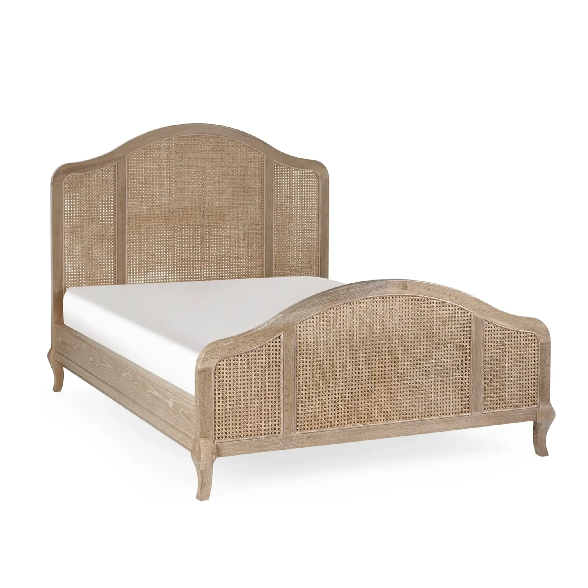 Fleur Rattan Oak Bed - Image 5