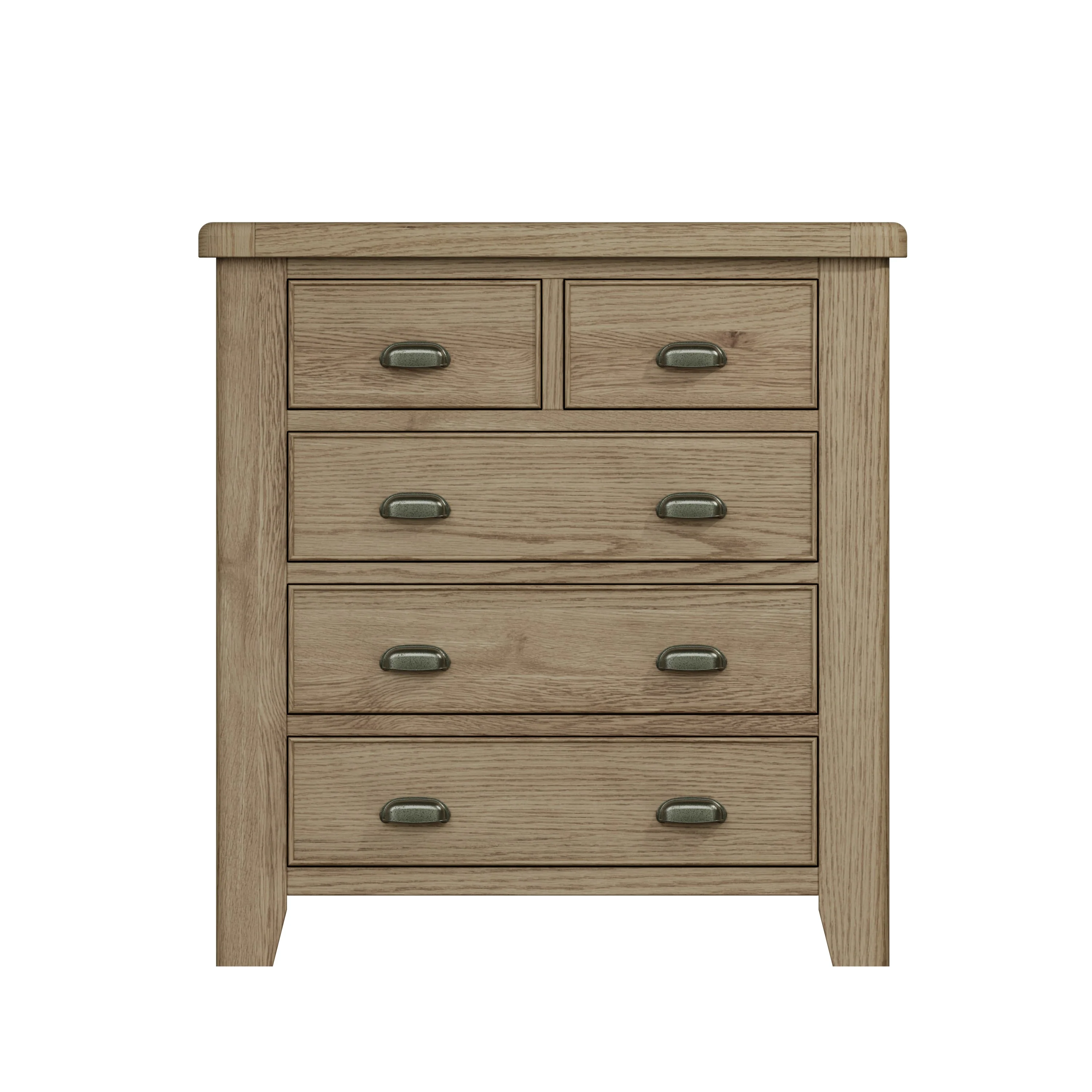 Hatton Oak 2 Over 3 Drawer Chest - Image 4