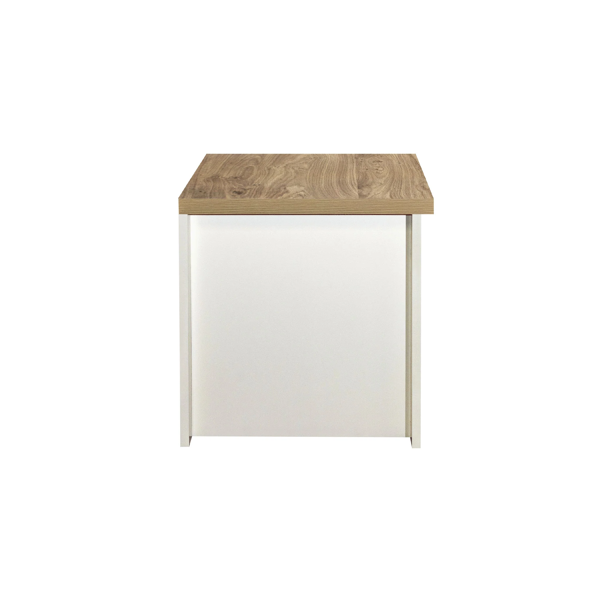 Highgate Cream & Oak 1 Drawer Lamp Table - Image 3