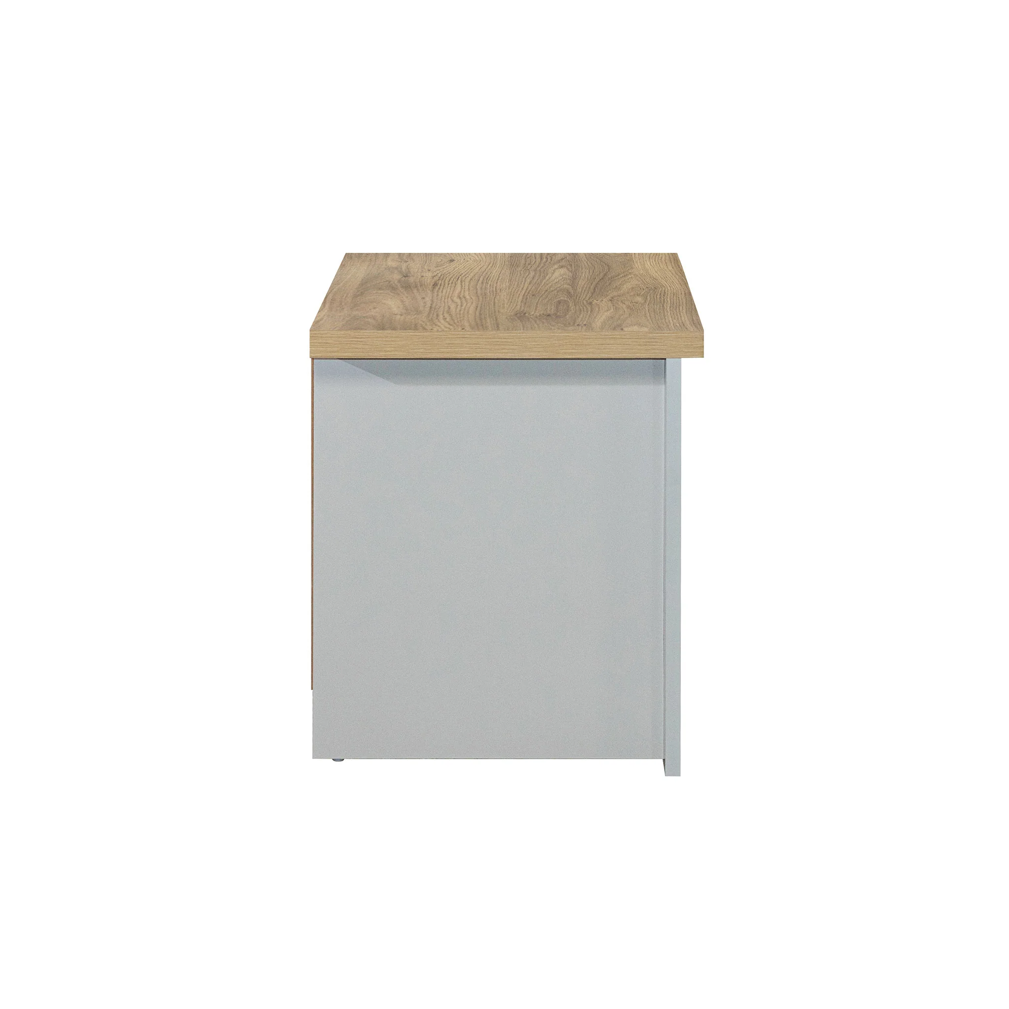 Highgate Grey & Oak 2 Drawer Bedside - Image 4