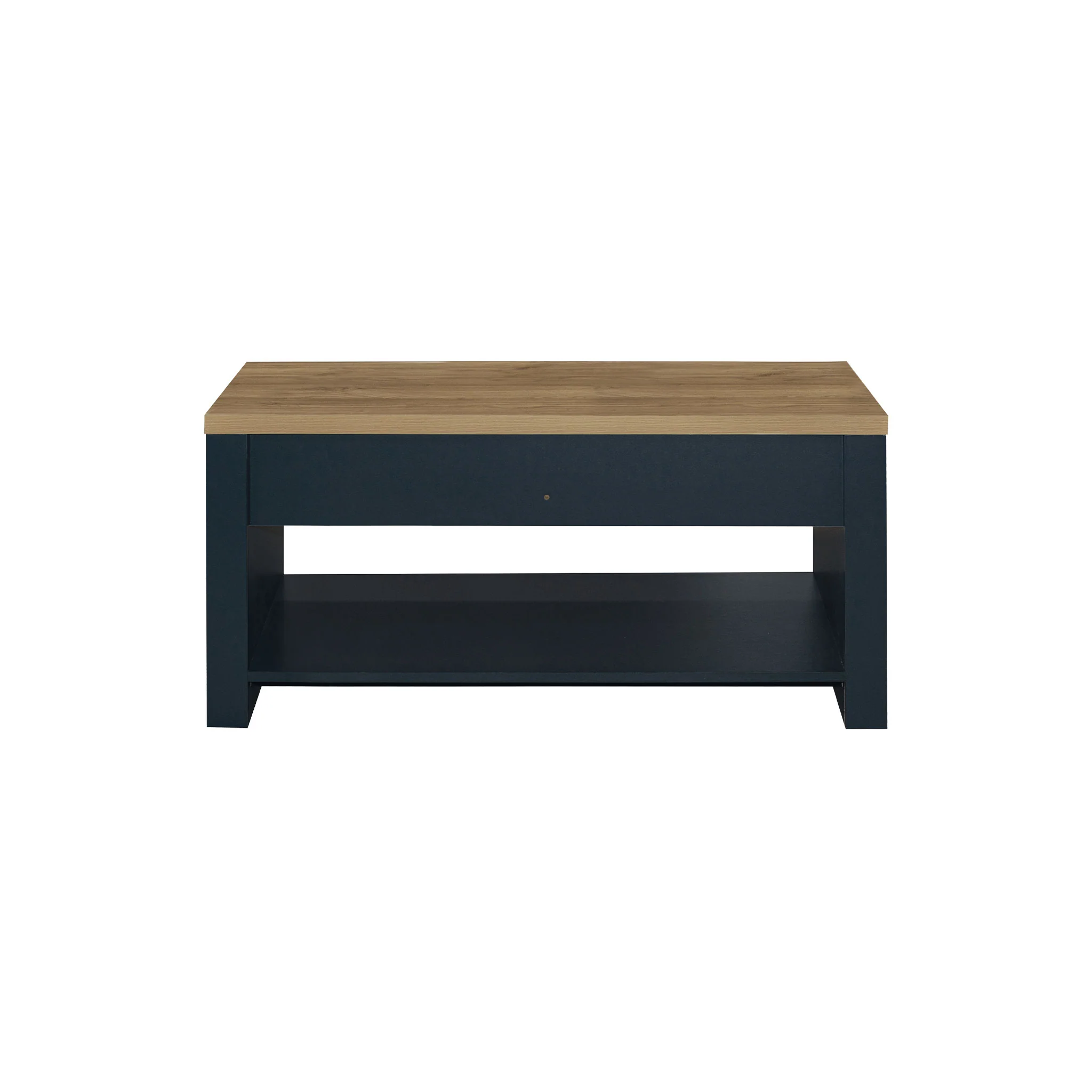 Highgate Navy Blue & Oak 2 Drawer Coffee Table - Image 5