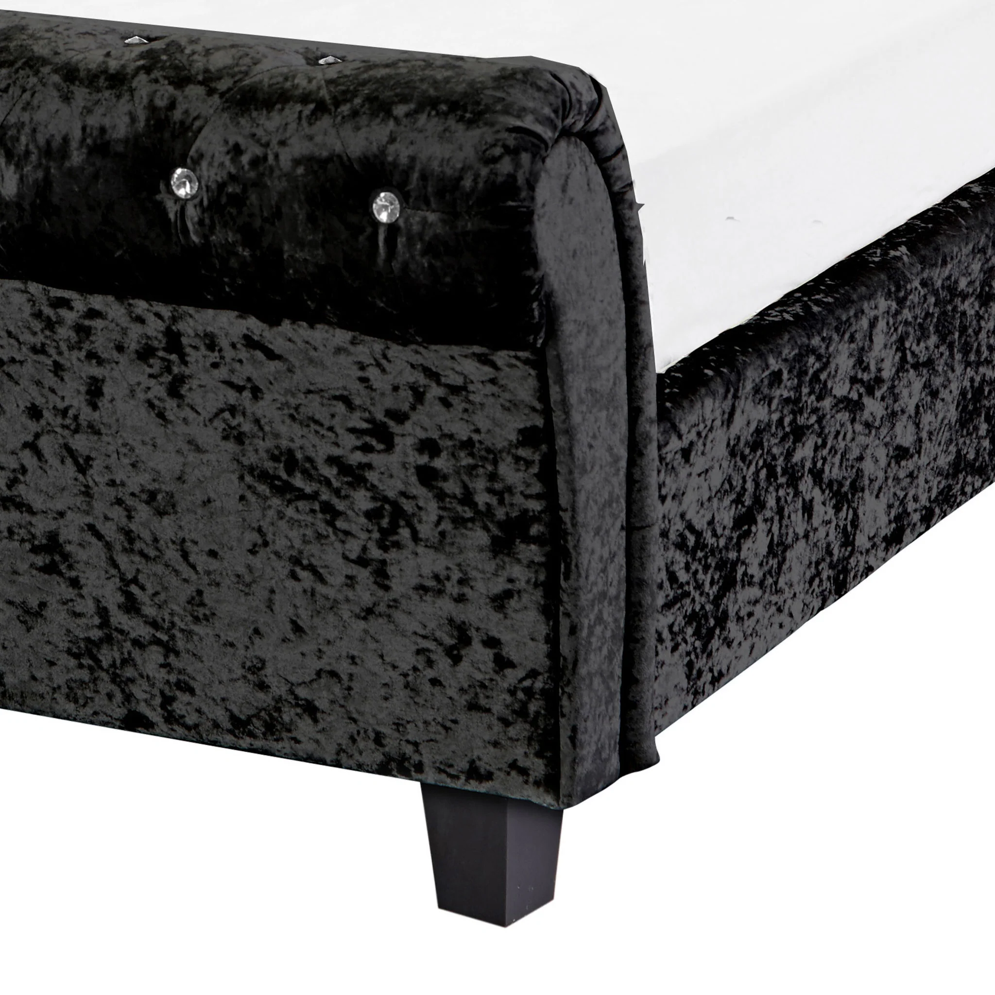 Isabella Upholstered Bed Frame Black - Image 4