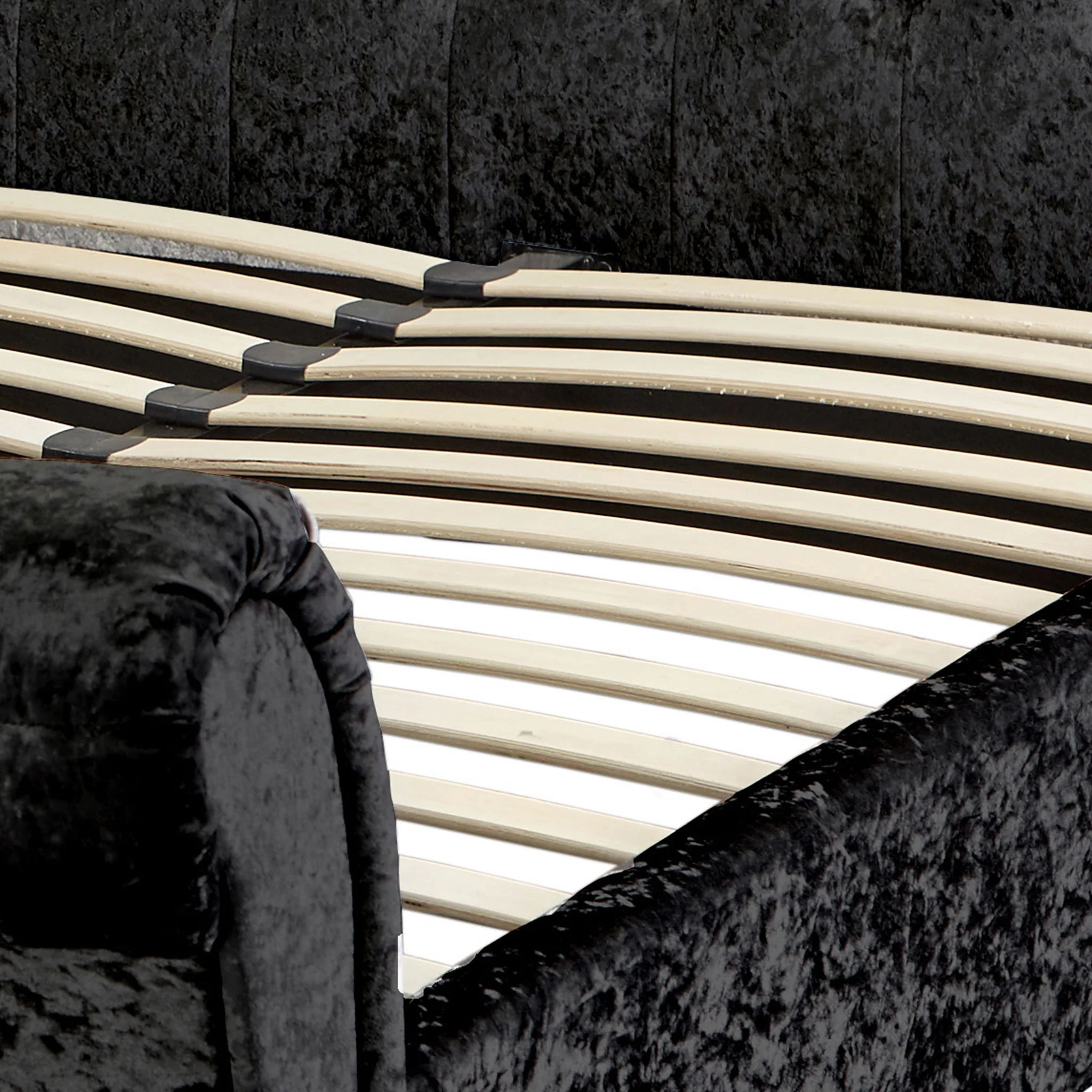 Isabella Upholstered Bed Frame Black - Image 5