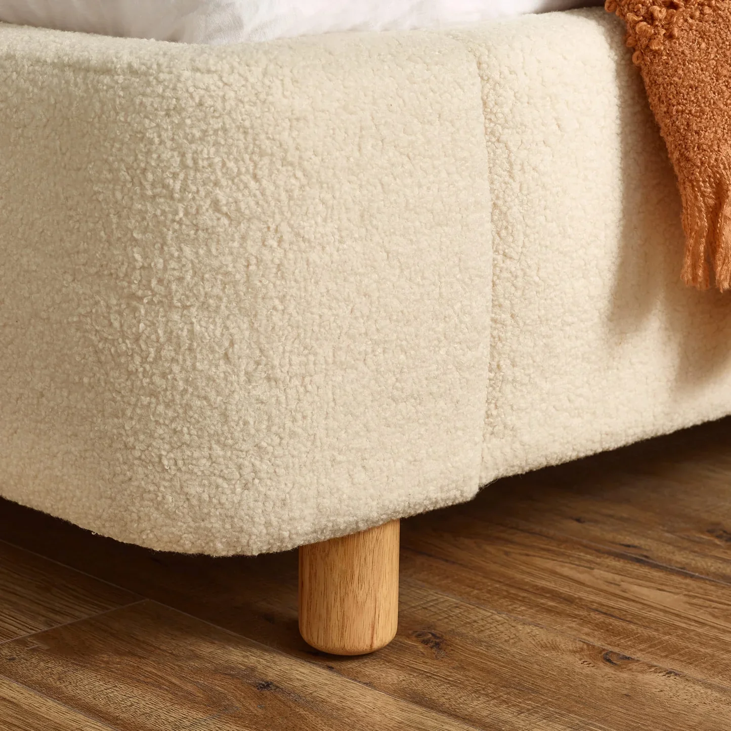 Oberon Bouclé Bed - Image 4