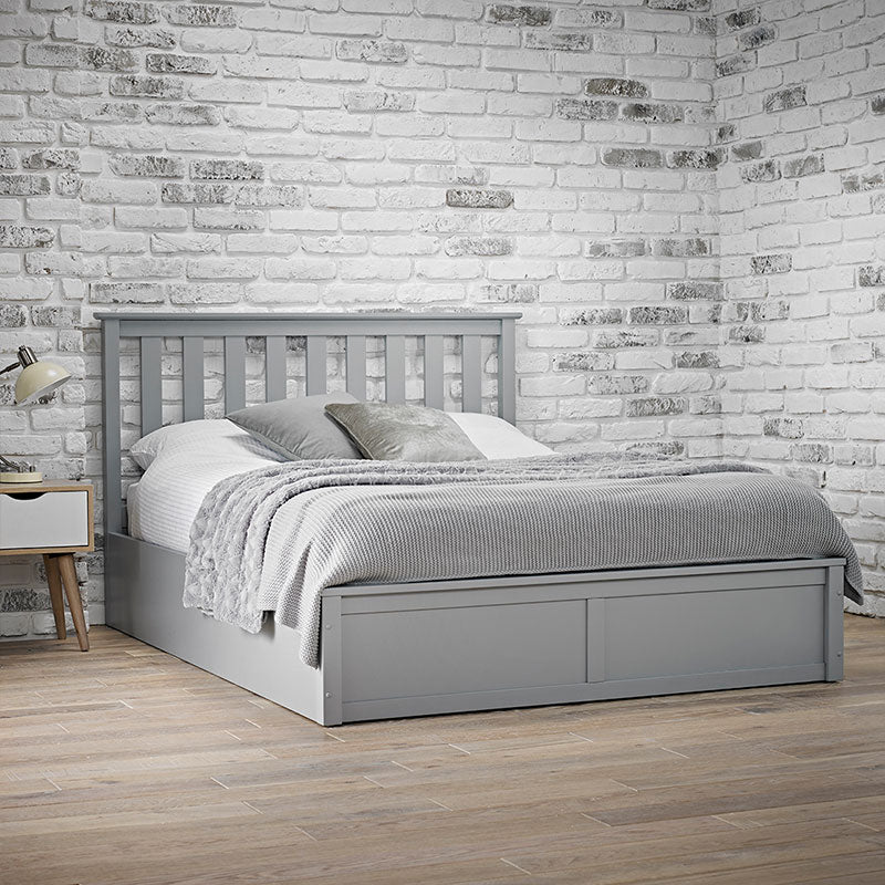 Oxford Wooden Ottoman Bed Frame Grey