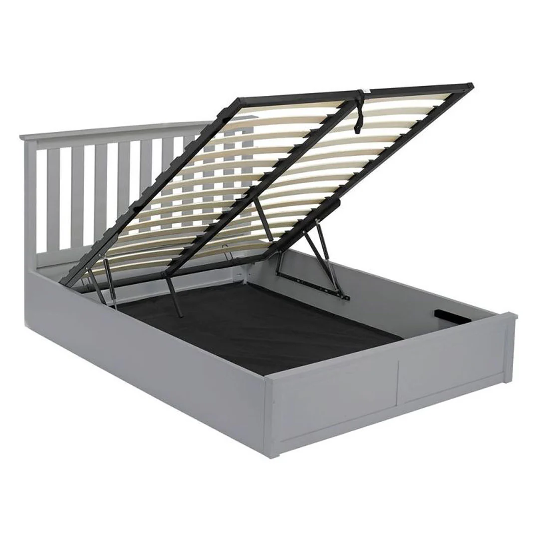 Oxford Wooden Ottoman Bed Frame Grey - Image 2
