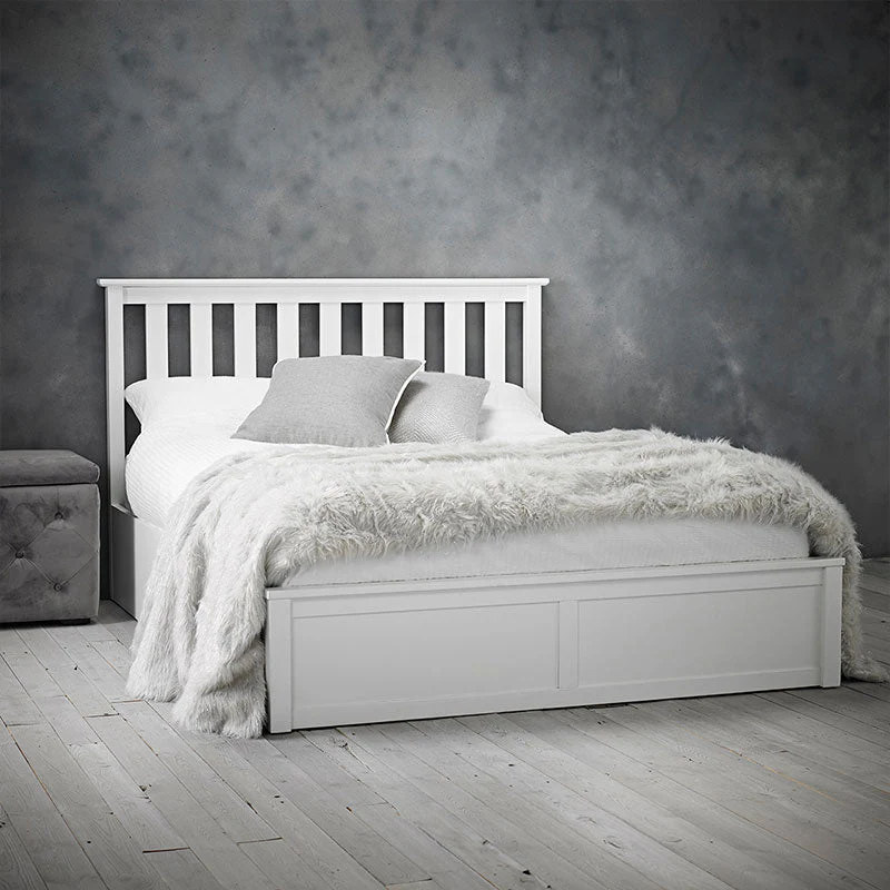 Oxford Wooden Ottoman Bed Frame White