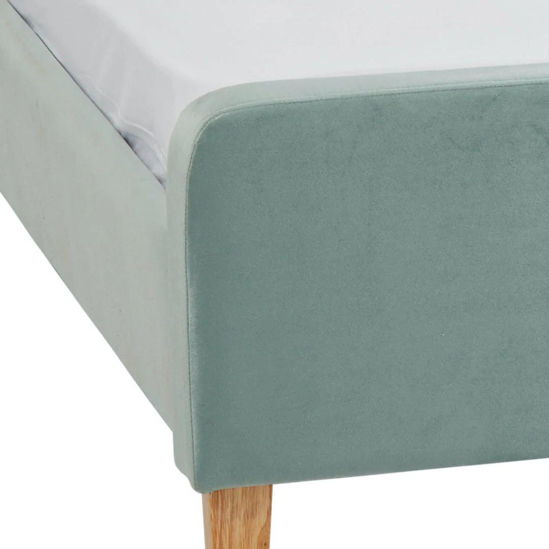 Pierre Upholstered Bed Frame -- Aqua - Image 5