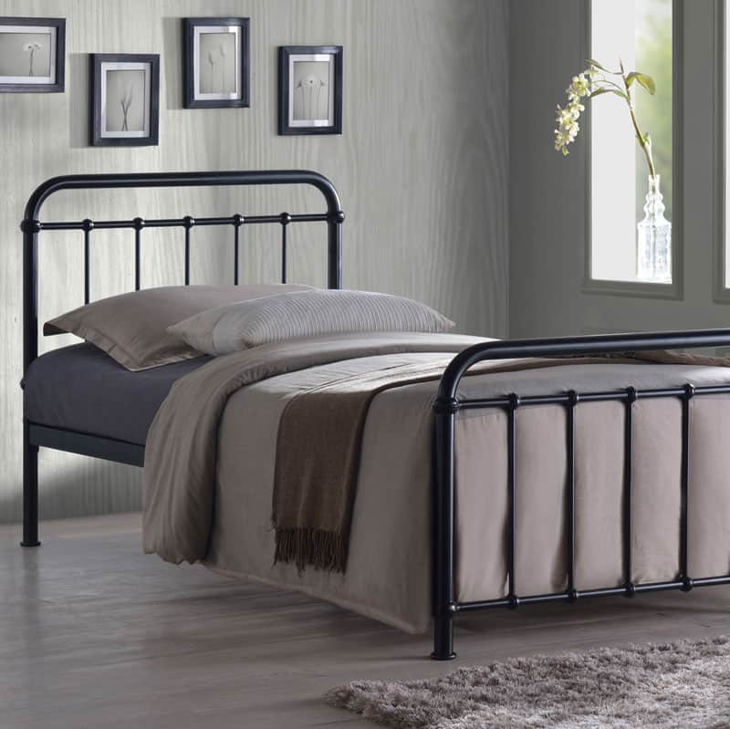 Praia Black Metal Bed Frame - Image 2