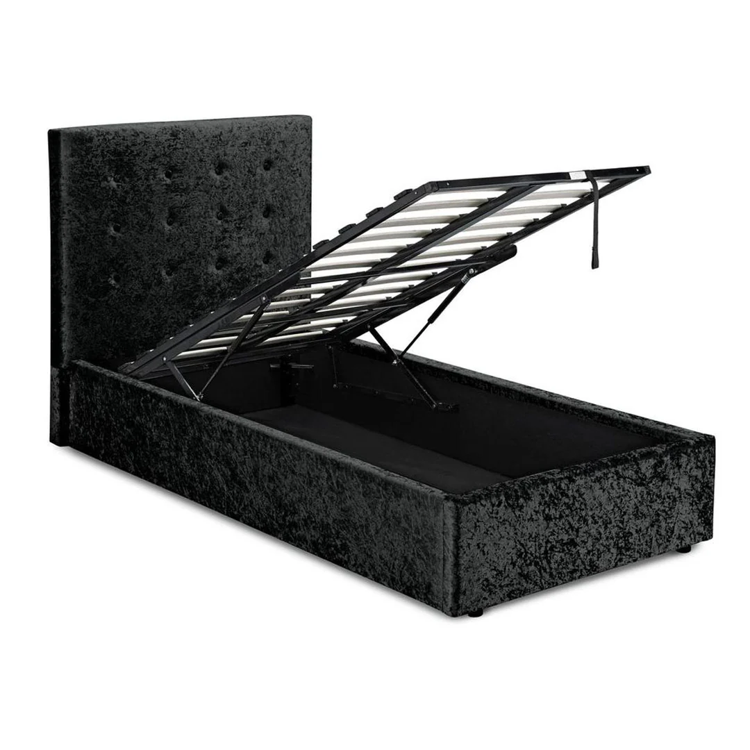 Rimini Upholstered Ottoman Bed Black - Image 2