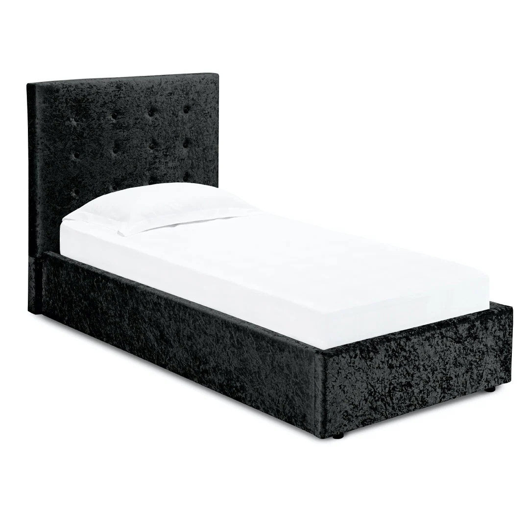 Rimini Upholstered Ottoman Bed Black - Image 3