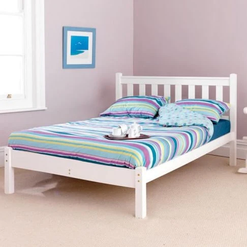 Shaker Low End Grey Wooden Bed Frame
