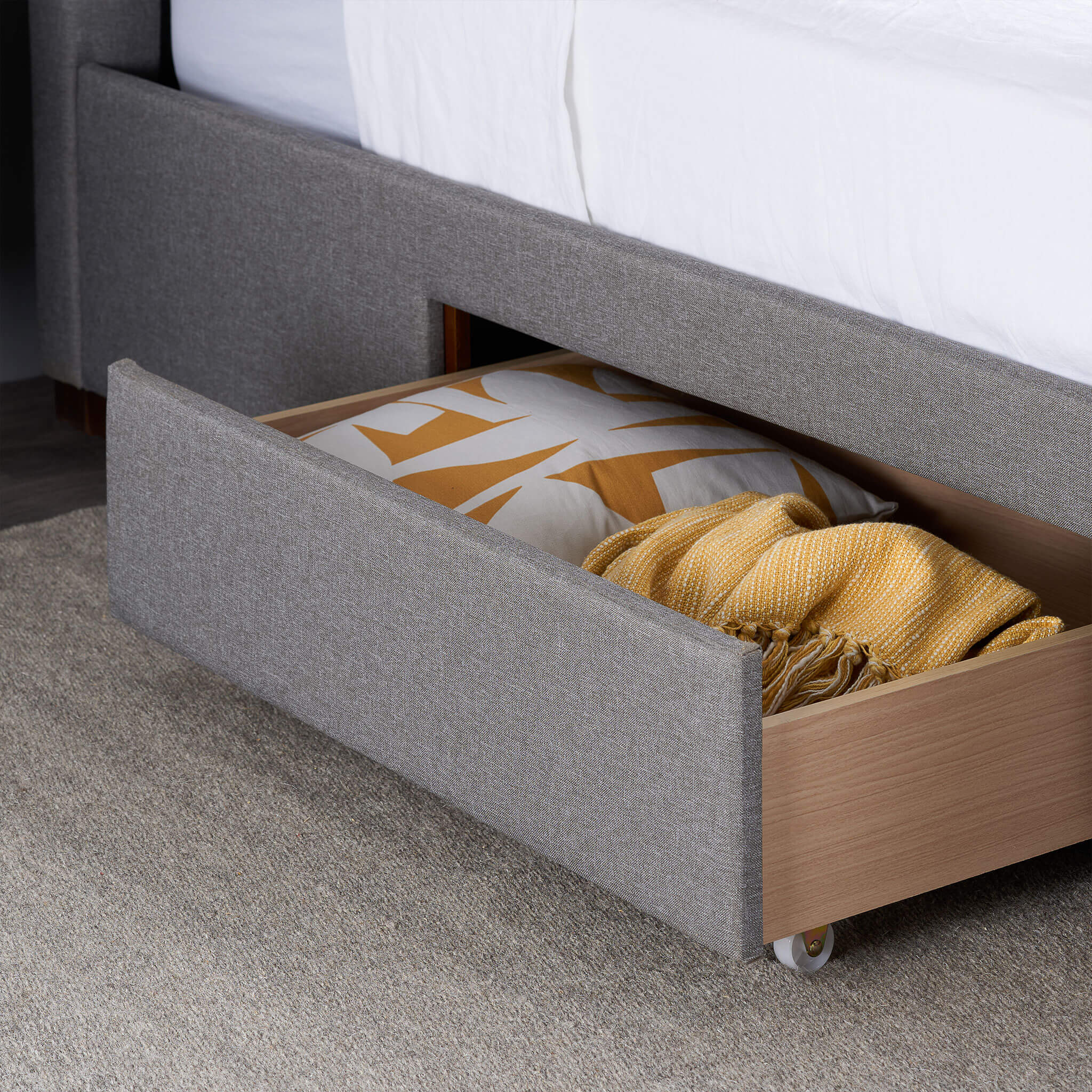 Shelby Grey Fabric Bed - Image 4