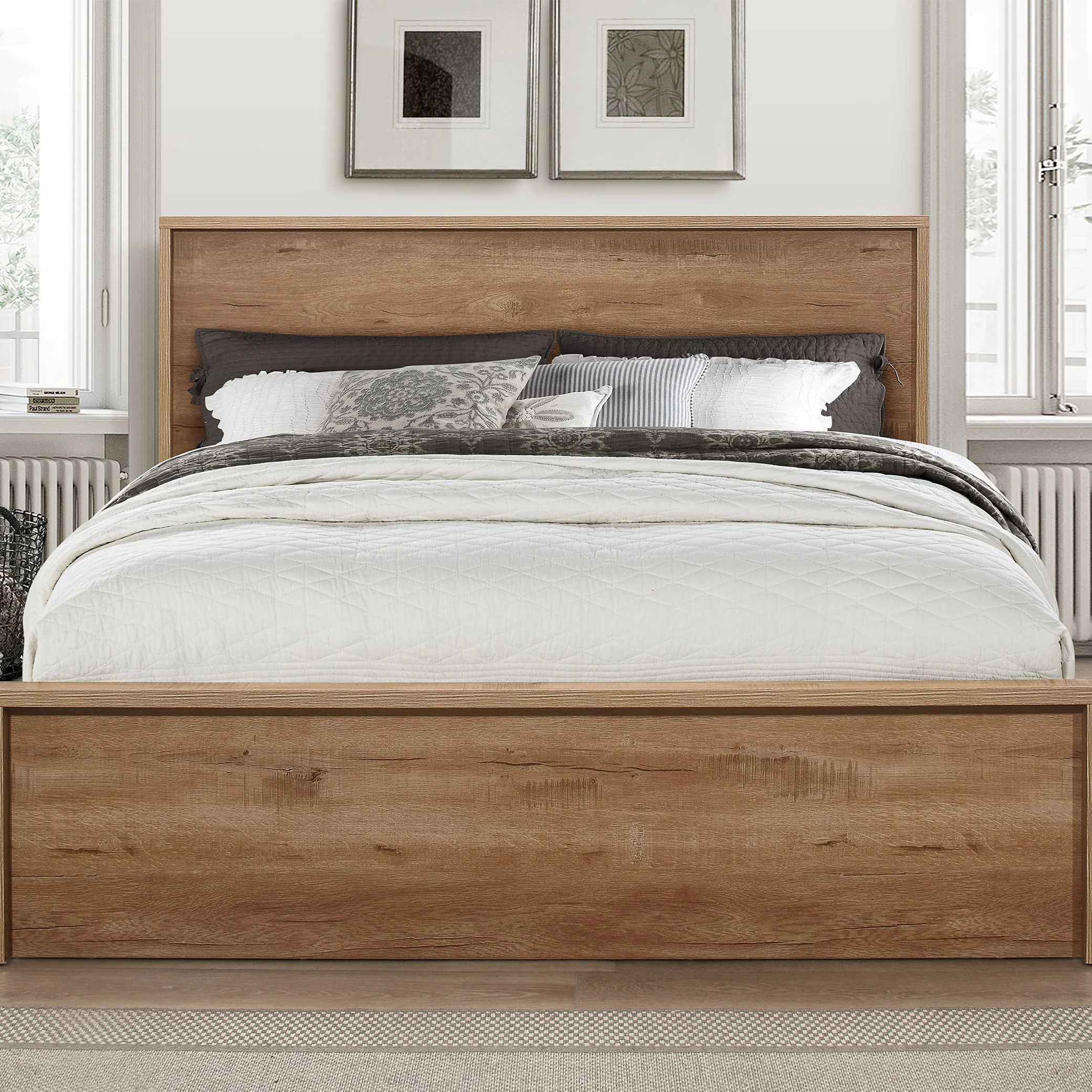 Stockwell Rustic Oak Bed - Image 3