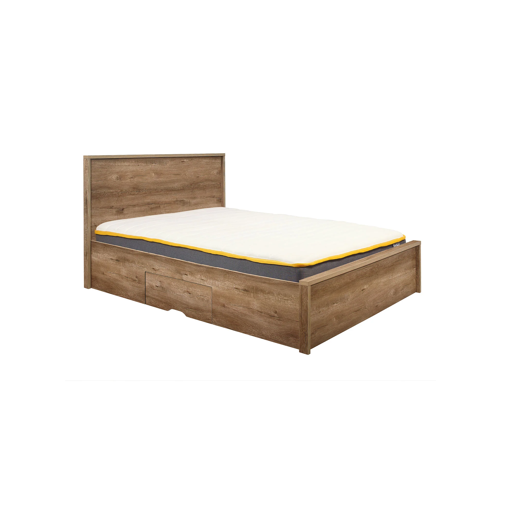 Stockwell Rustic Oak Bed - Image 5