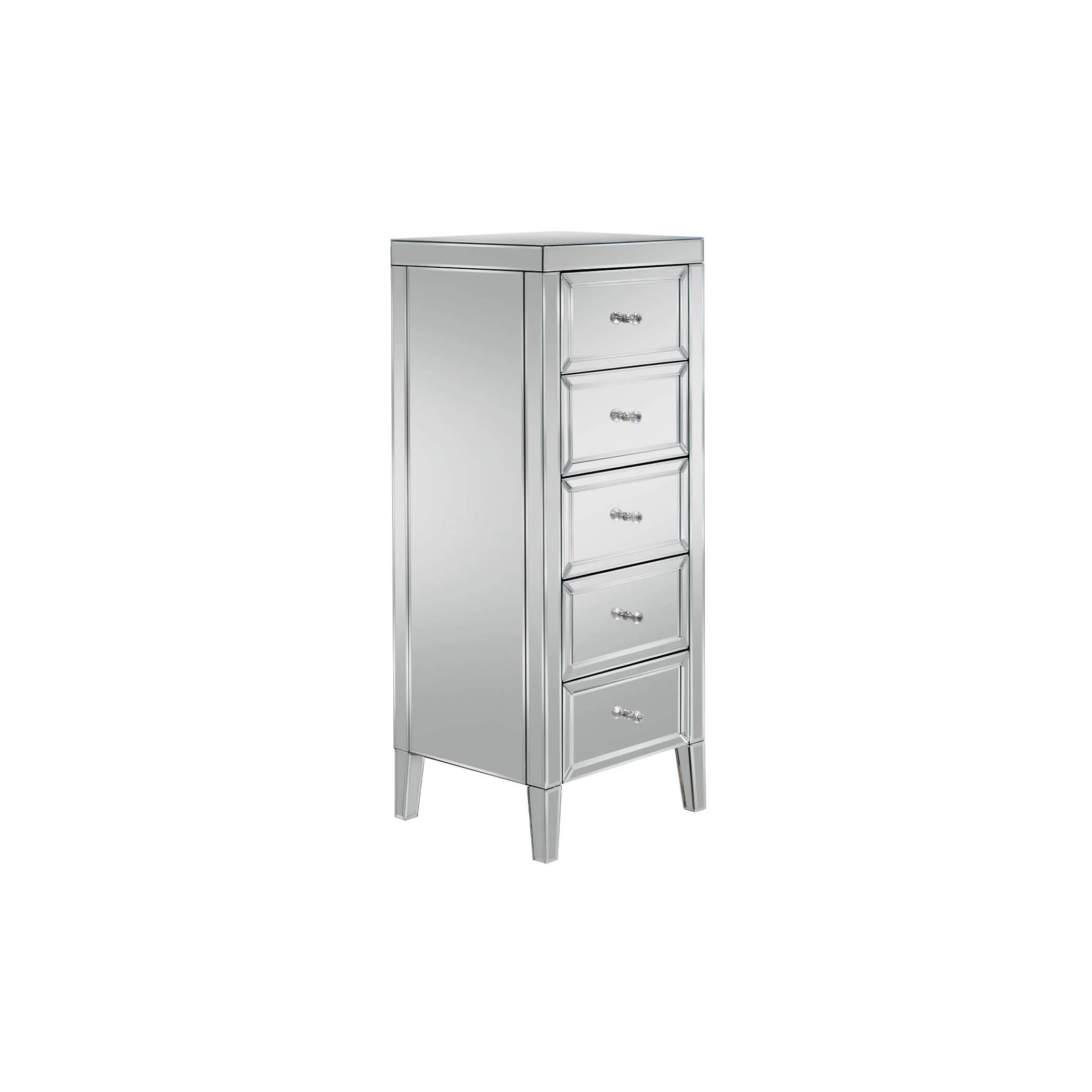 Valencia Mirrored 5 Drawer Narrow Chest - Image 5