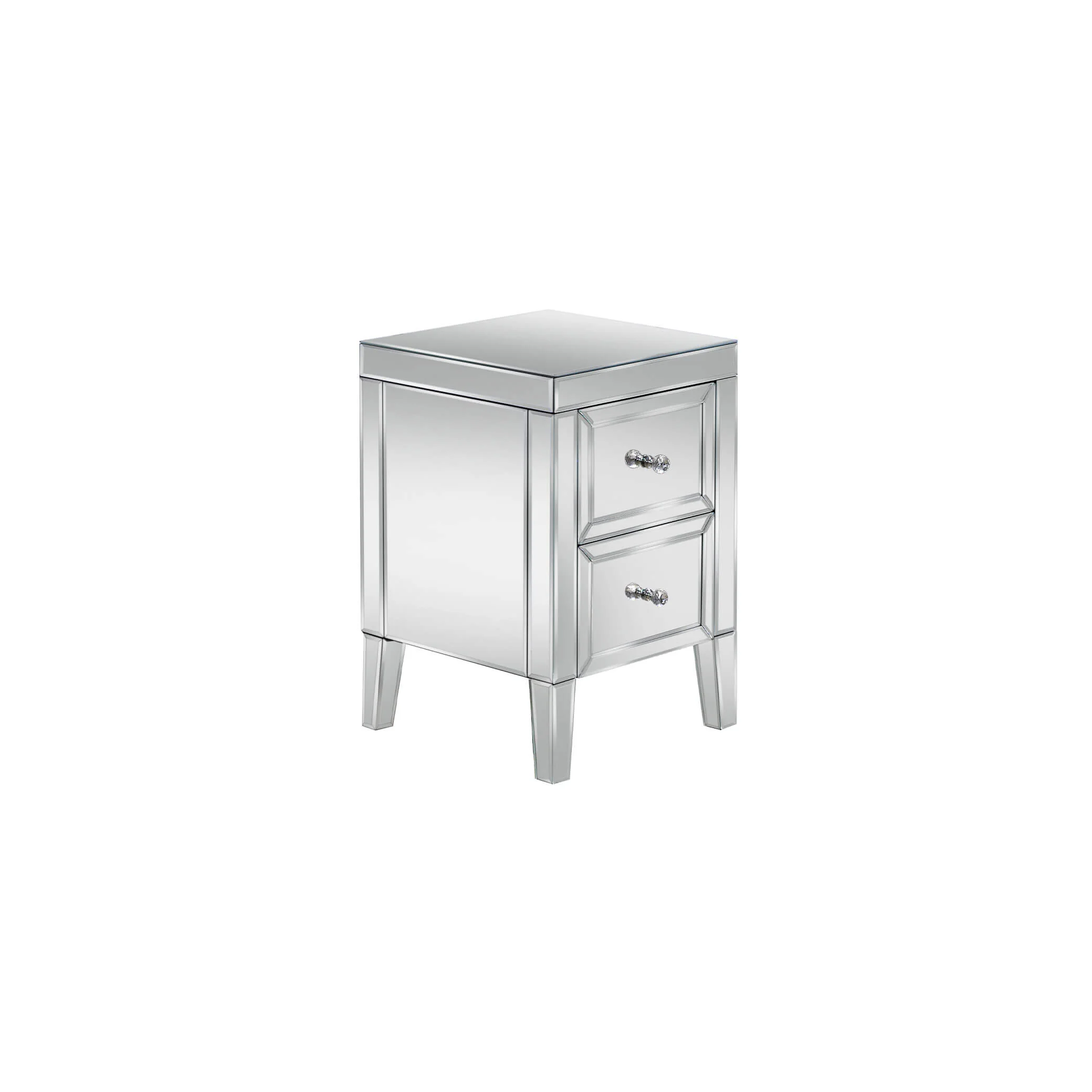 Valencia Mirrored 2 Drawer Bedside - Image 4