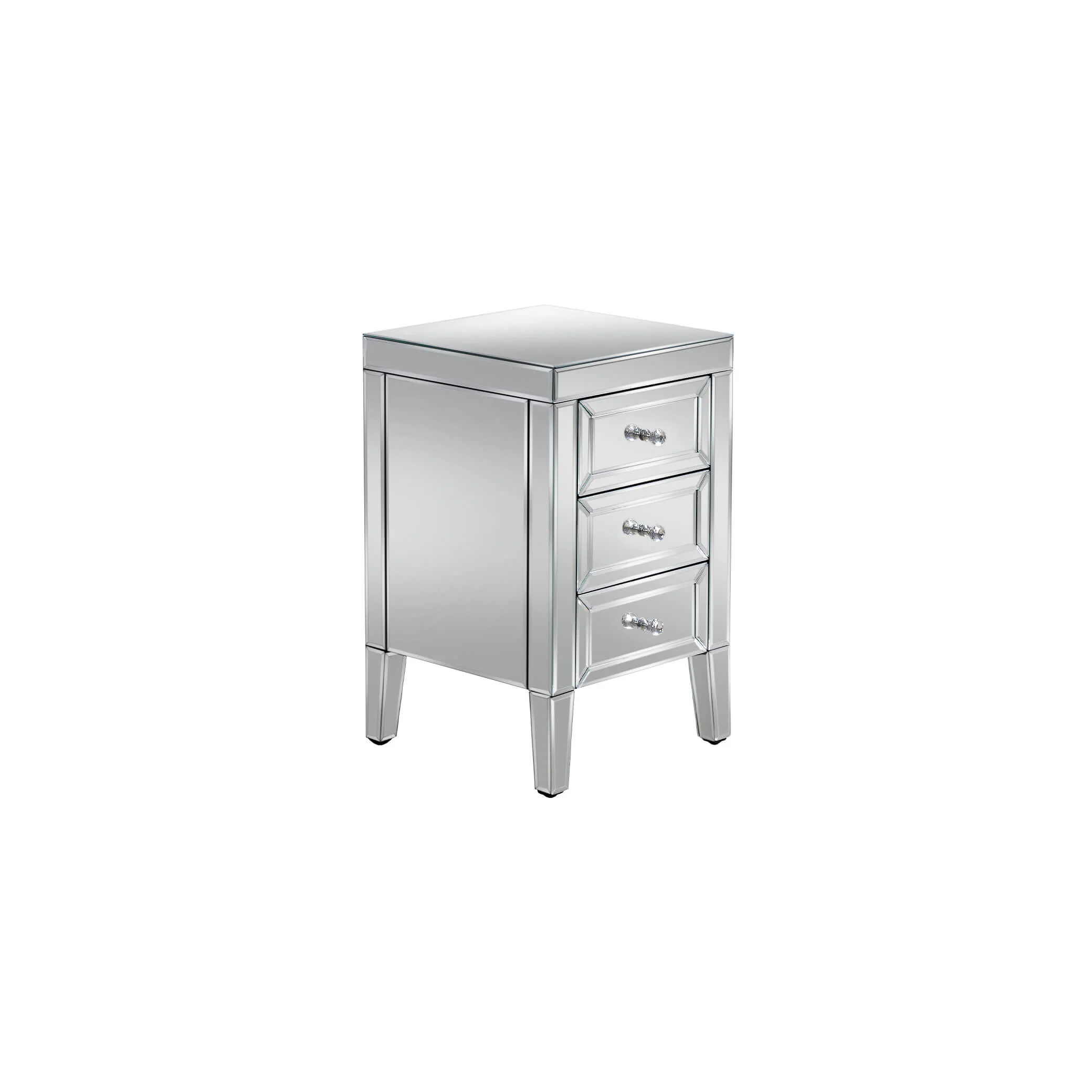 Valencia Mirrored 3 Drawer Bedside - Image 5