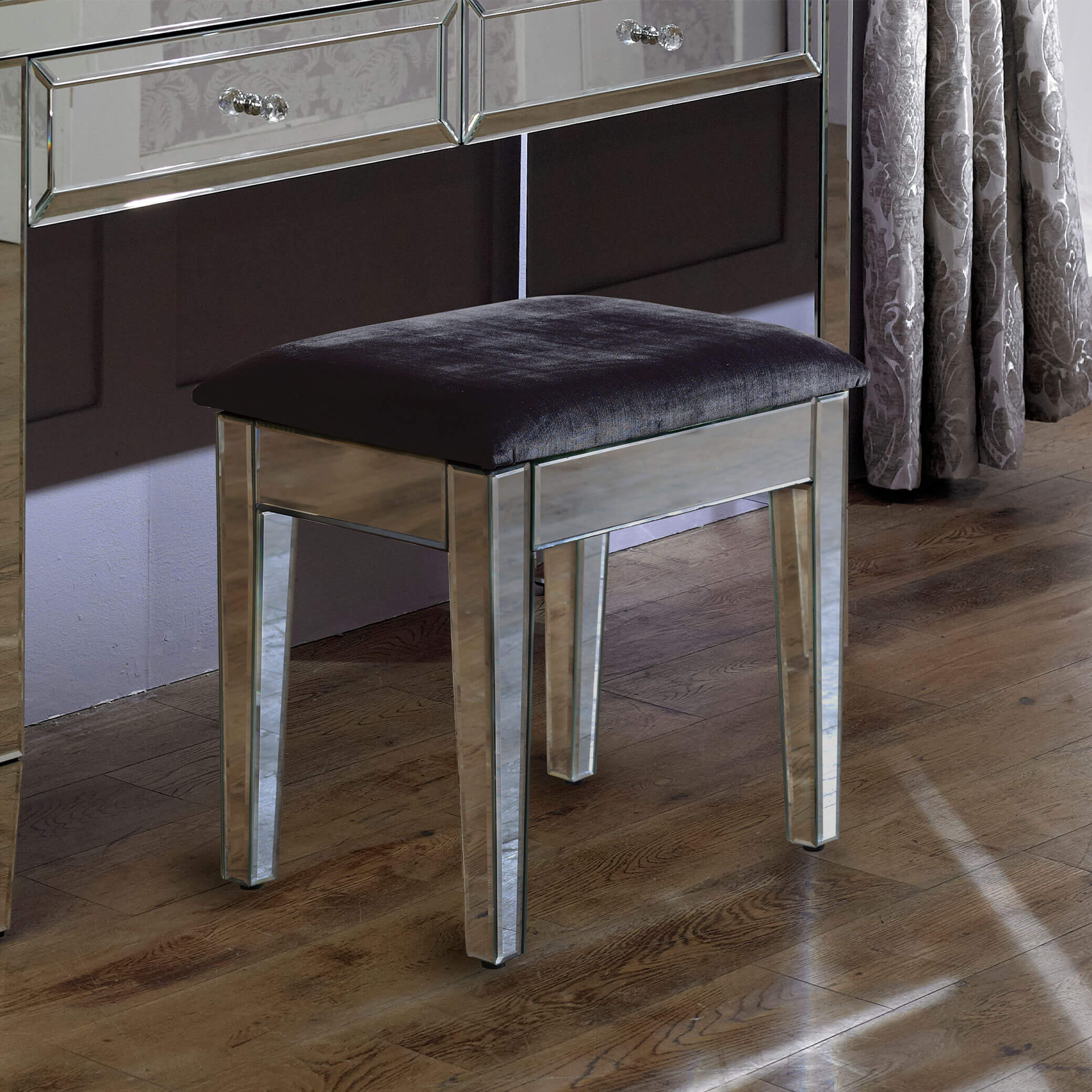 Valencia Mirrored Stool - Image 4