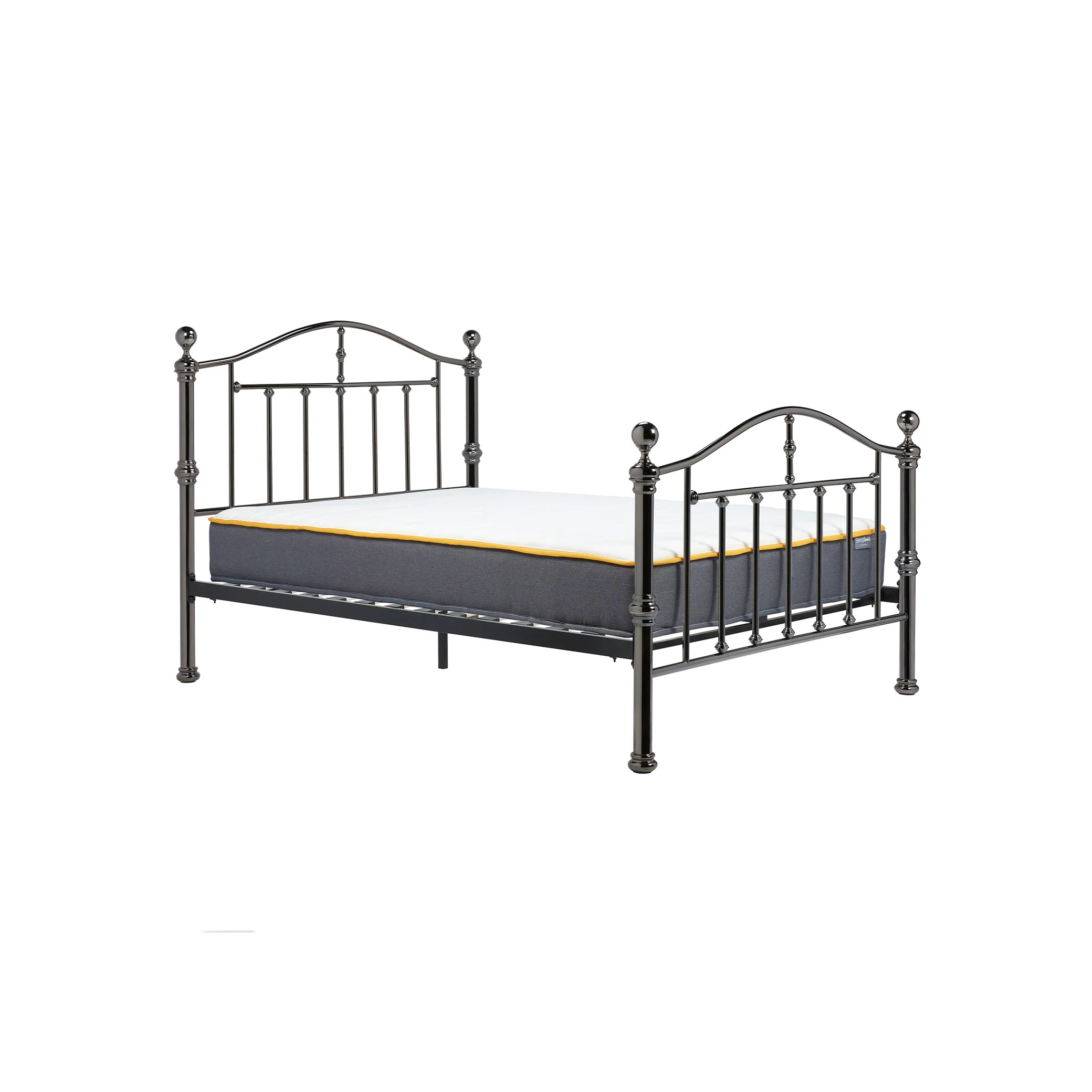 Victoria Black Nickel Metal Bed Frame - Image 5
