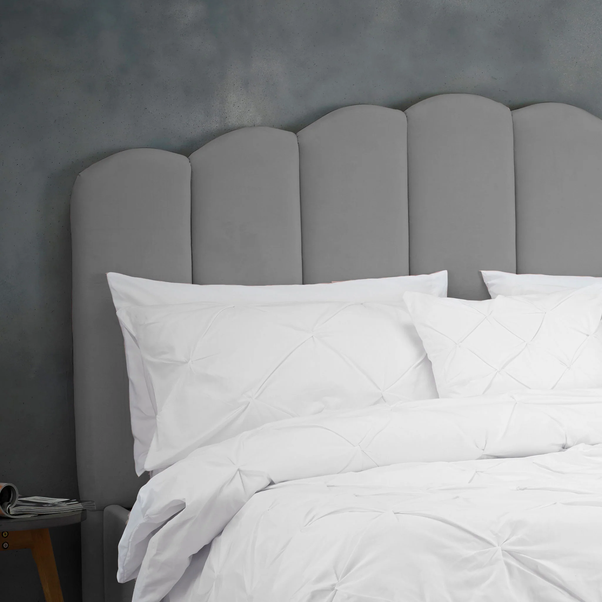 Willow Upholstered Bed Frame Silver - Image 2