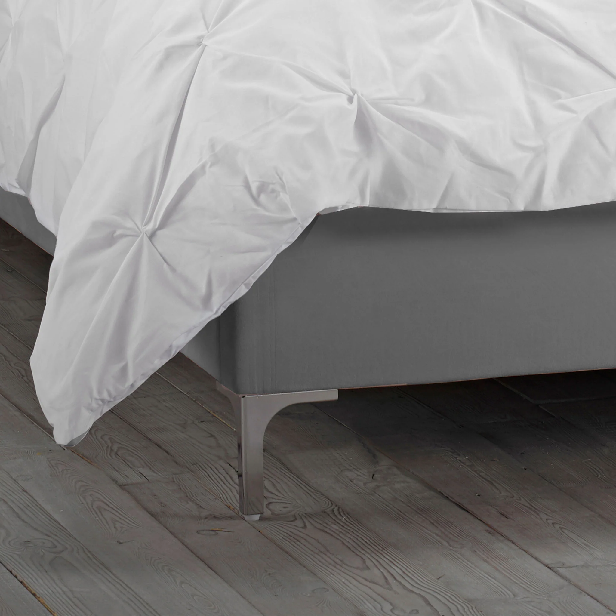 Willow Upholstered Bed Frame Silver - Image 3