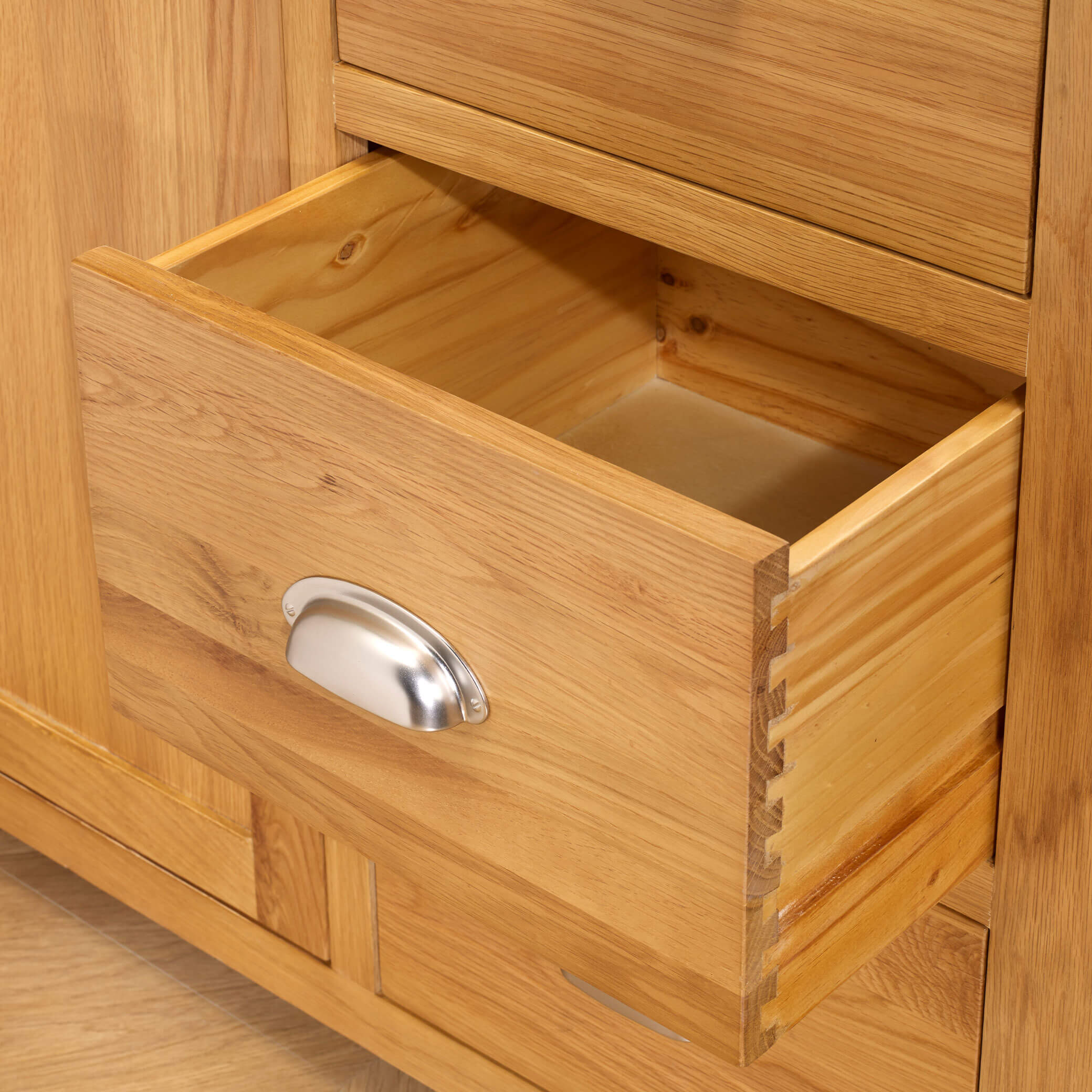 Woburn Oak 1 Door 5 Drawer Wardrobe - Image 4