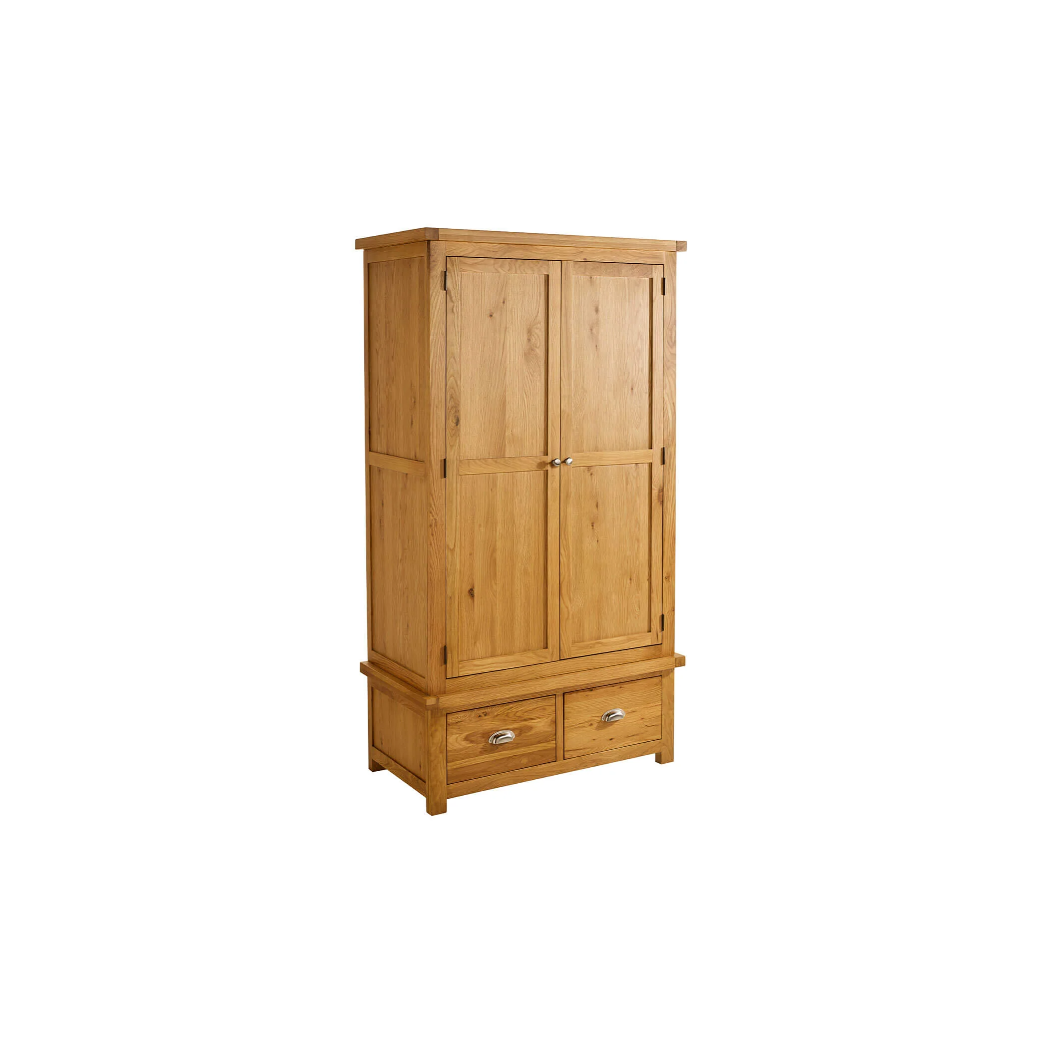 Woburn Oak 2 Door 2 Drawer Wardrobe - Image 5