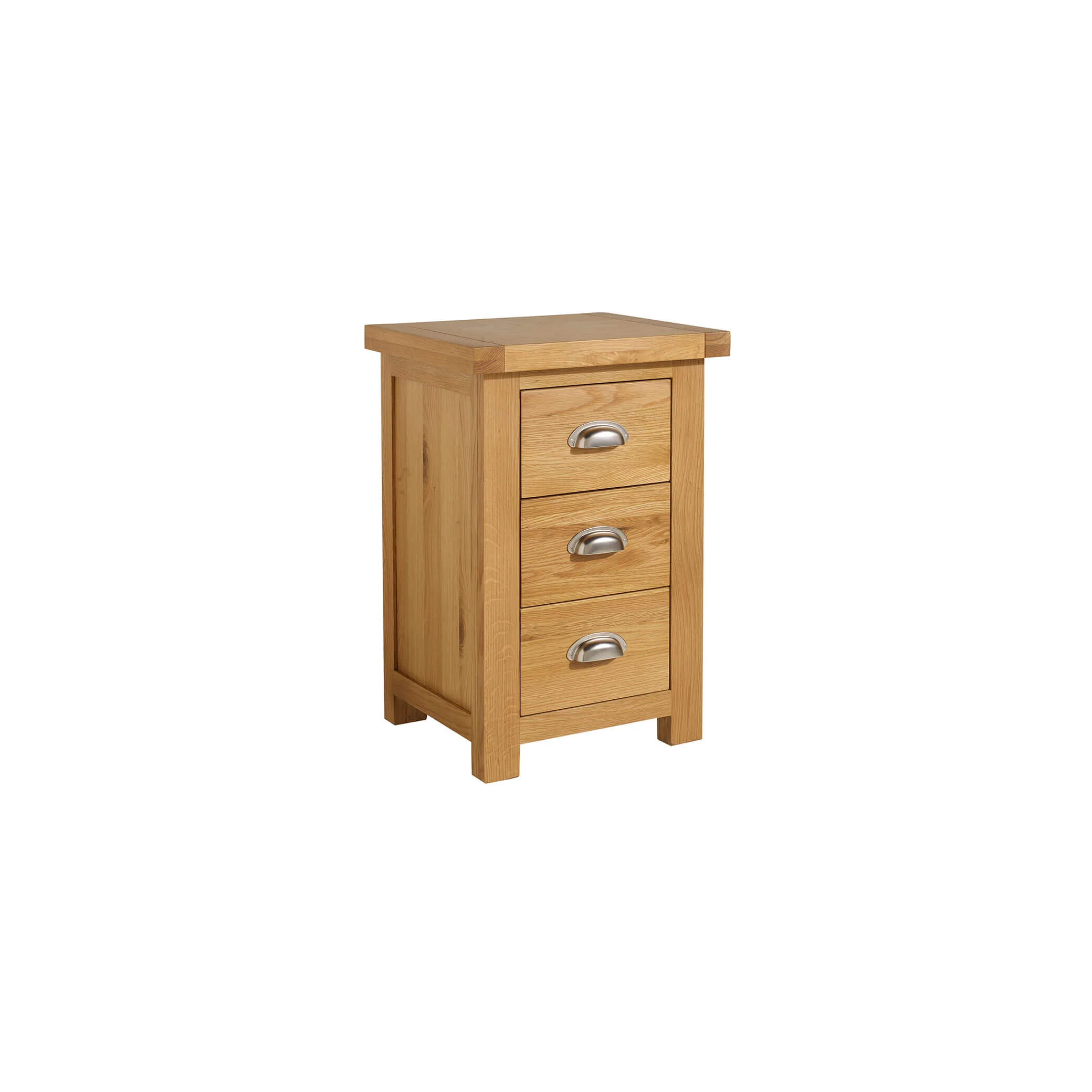 Woburn Oak 3 Drawer Bedside - Image 5
