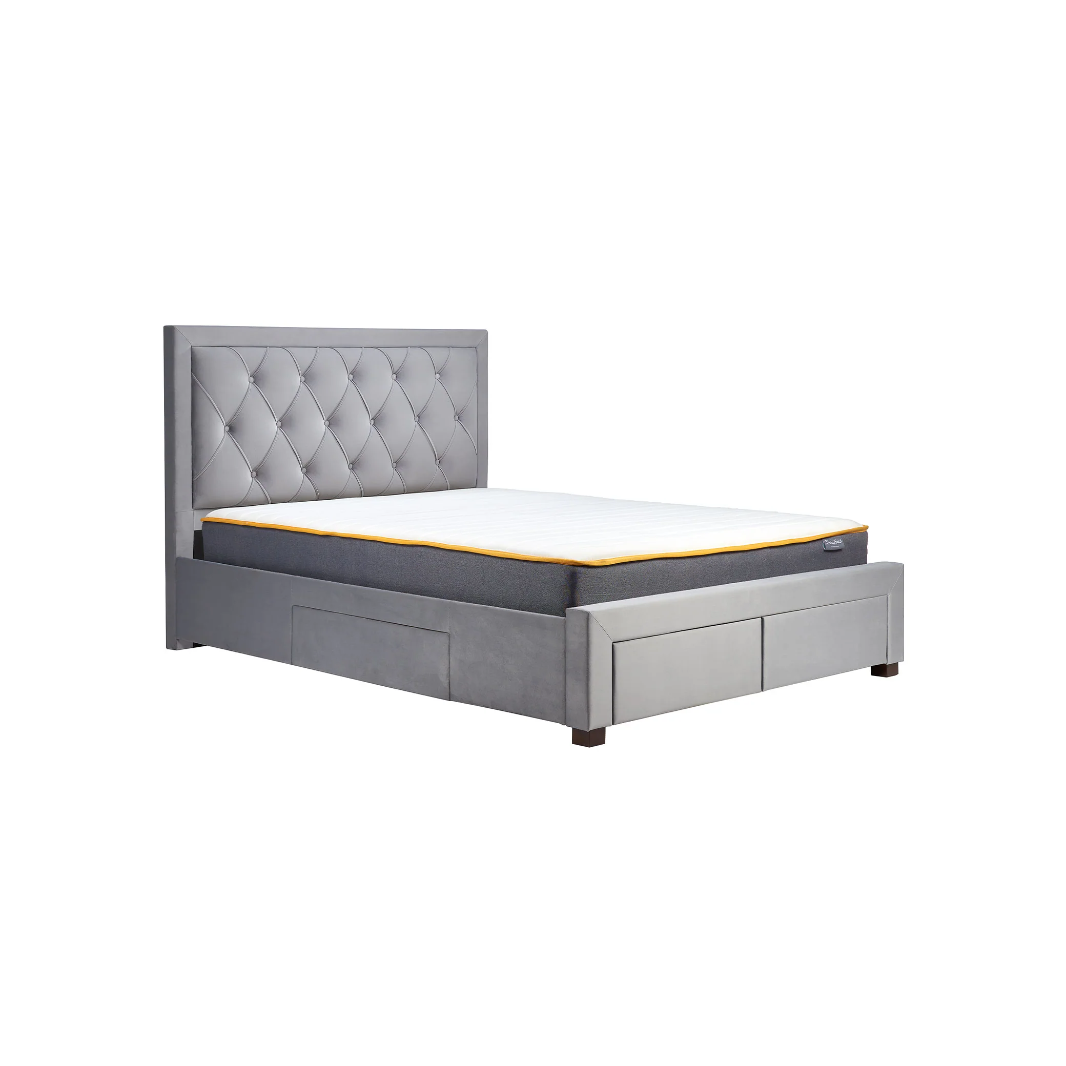 Woodbury Grey Fabric Bed - Image 5